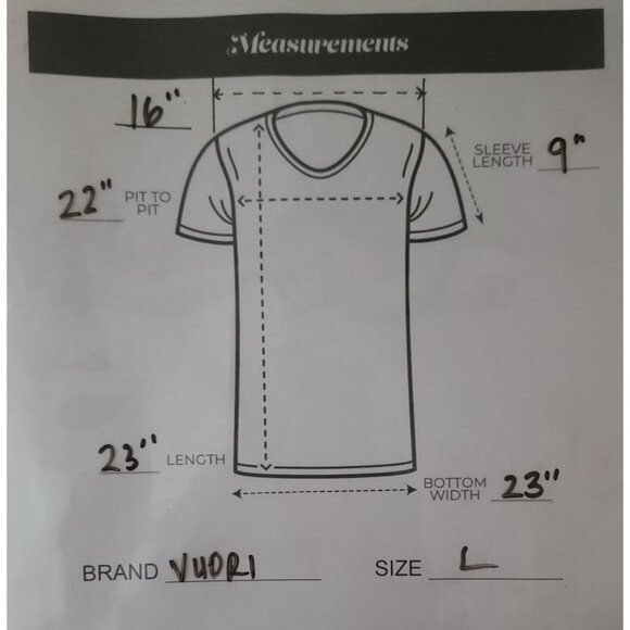 NWT Vuori SUNSET Crewneck Apricot Slub Knit Short Sleeve Athleisure Tee Womens L - Picture 6 of 6